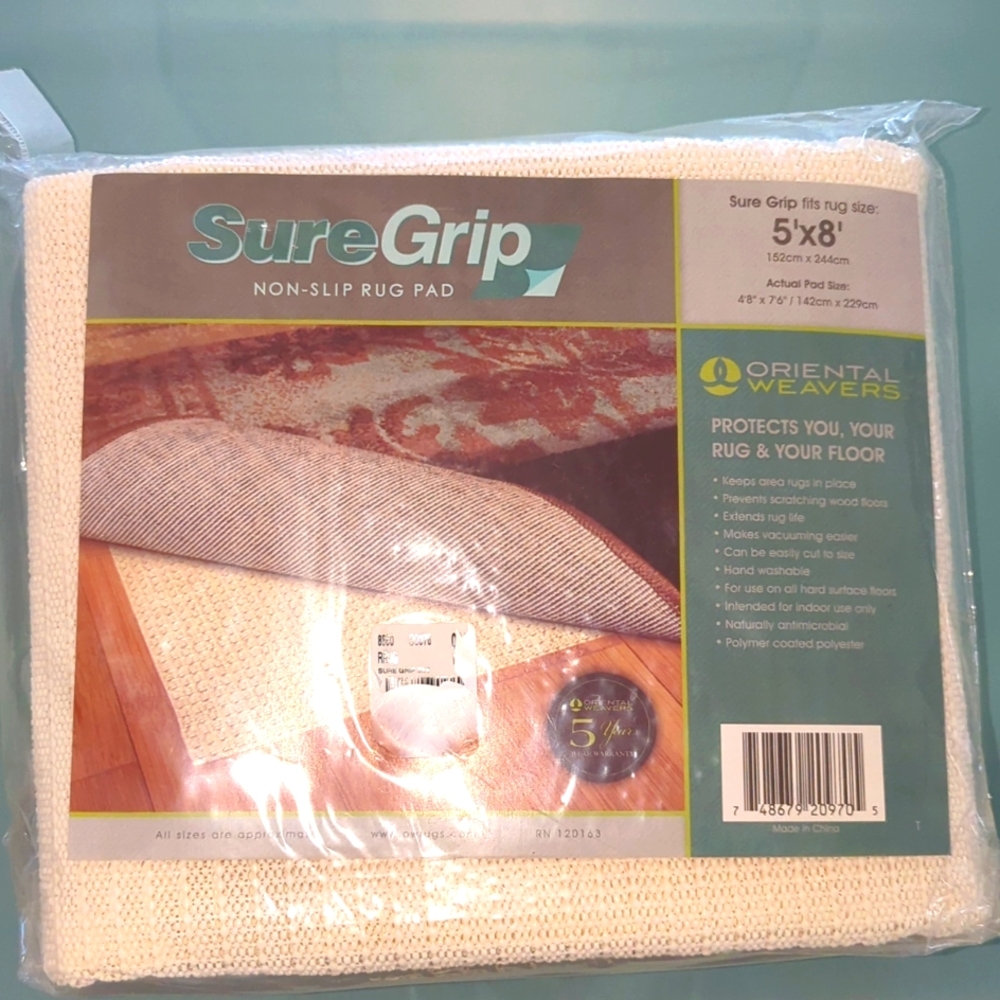 Oriental Weavers Sure Grip Non-Slip Rug Pad  5'x8'